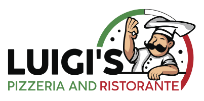 Luigi's Pizzeria logo with a transparent background